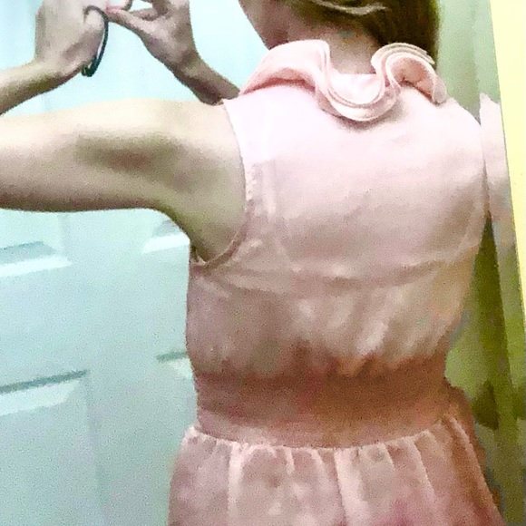 BarbieCoreπ₯³HP Y2K BCX Vintage Sleeveless Satin Blush Pink Peach M Peplum Blouse - Picture 9 of 10